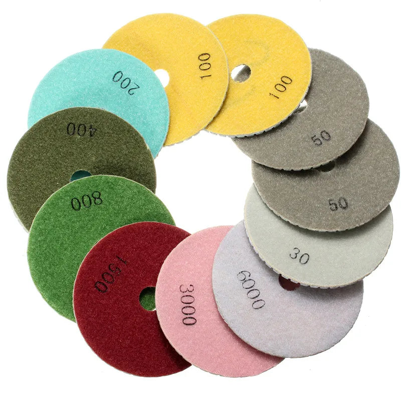 Full Set Of Polishing Pads For Granite And Marble Countertops