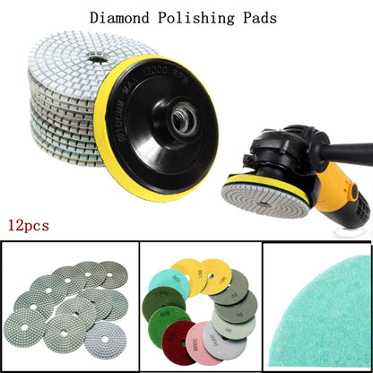 Full Set Of Polishing Pads For Granite And Marble Countertops And Quartz