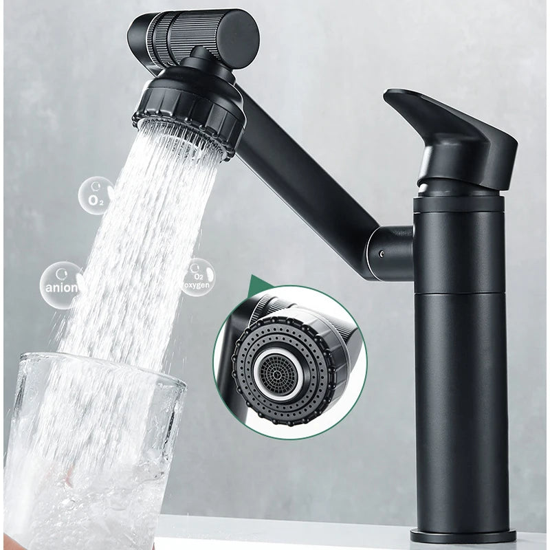 Modern Face Washing Swivel Bathroom Sink Faucet.