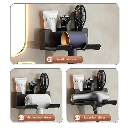 Wall Mount Hairdryer Organizer.