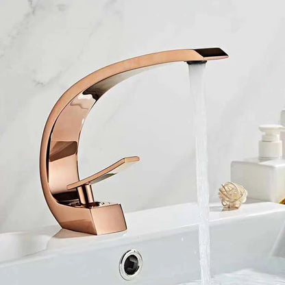 Ultra Curved Bathroom Sink Faucet.