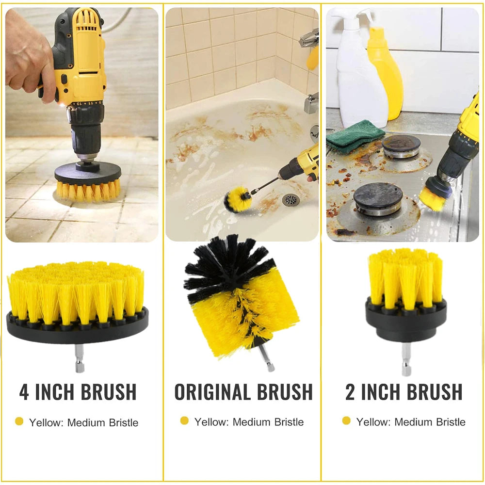 Drill Brush Cleaning Kit For Kitchens & Bathrooms.