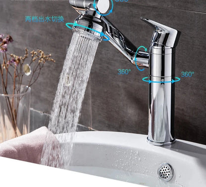 Modern Face Washing Swivel Bathroom Sink Faucet.